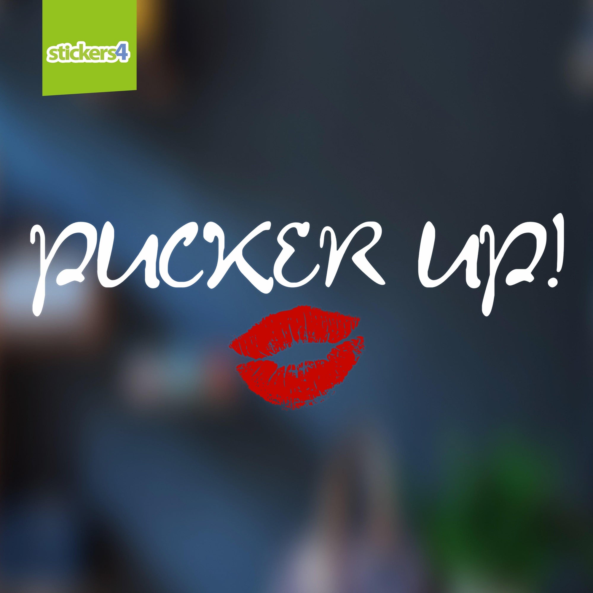 Pucker Up Window Cling Sticker Valentine's Day Display