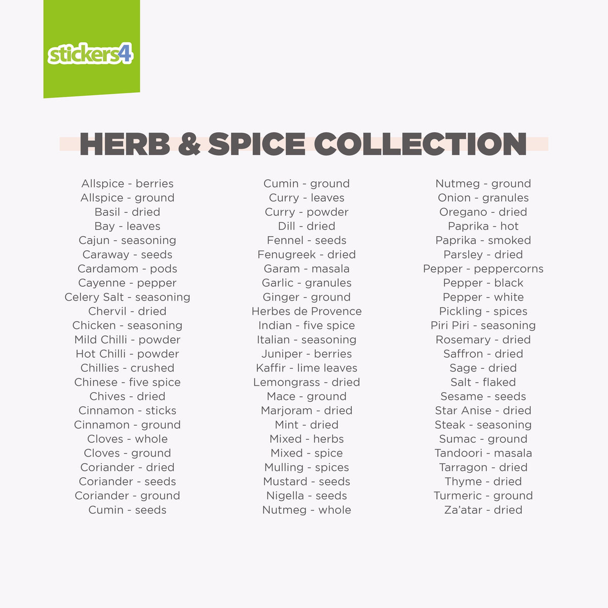 72 Round Herb &amp; Spice Pantry Labels - with 36 Bonus Best Before Labels Home Organisation