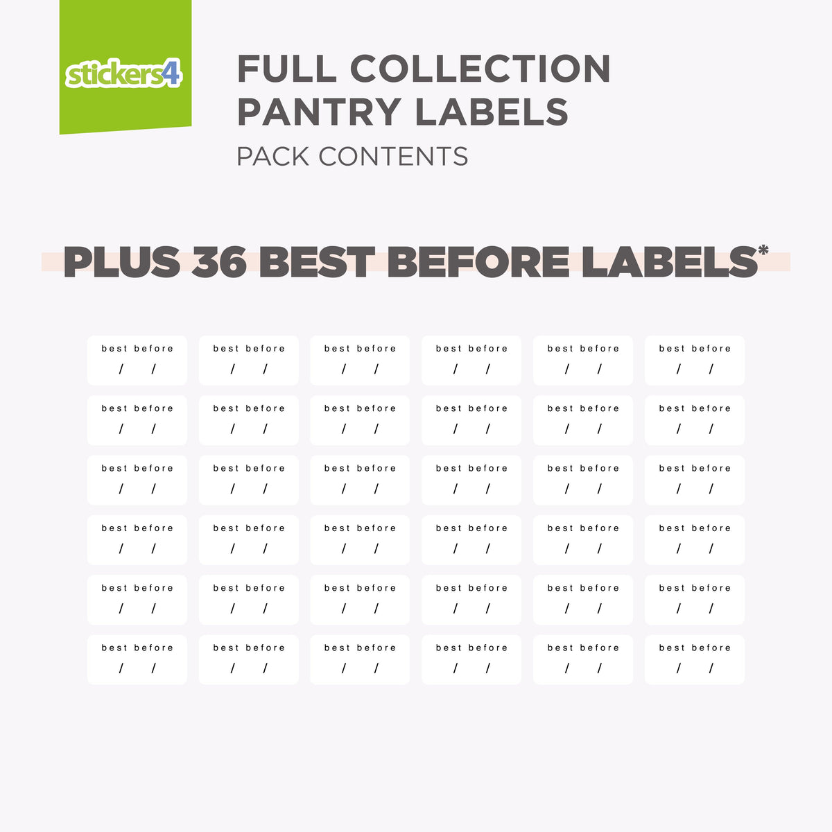 72 Round Herb &amp; Spice Pantry Labels - with 36 Bonus Best Before Labels Home Organisation