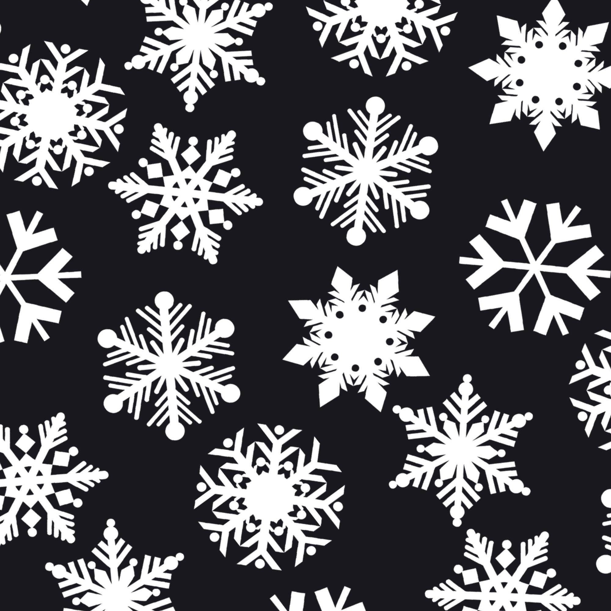 Snowflake Window Stickers: Pack 3 (24 snowflakes @ approx 150mm diameter) Christmas Window Display