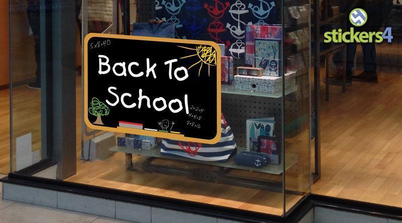 Back to School Blackboard Window Cling Retail Window Display