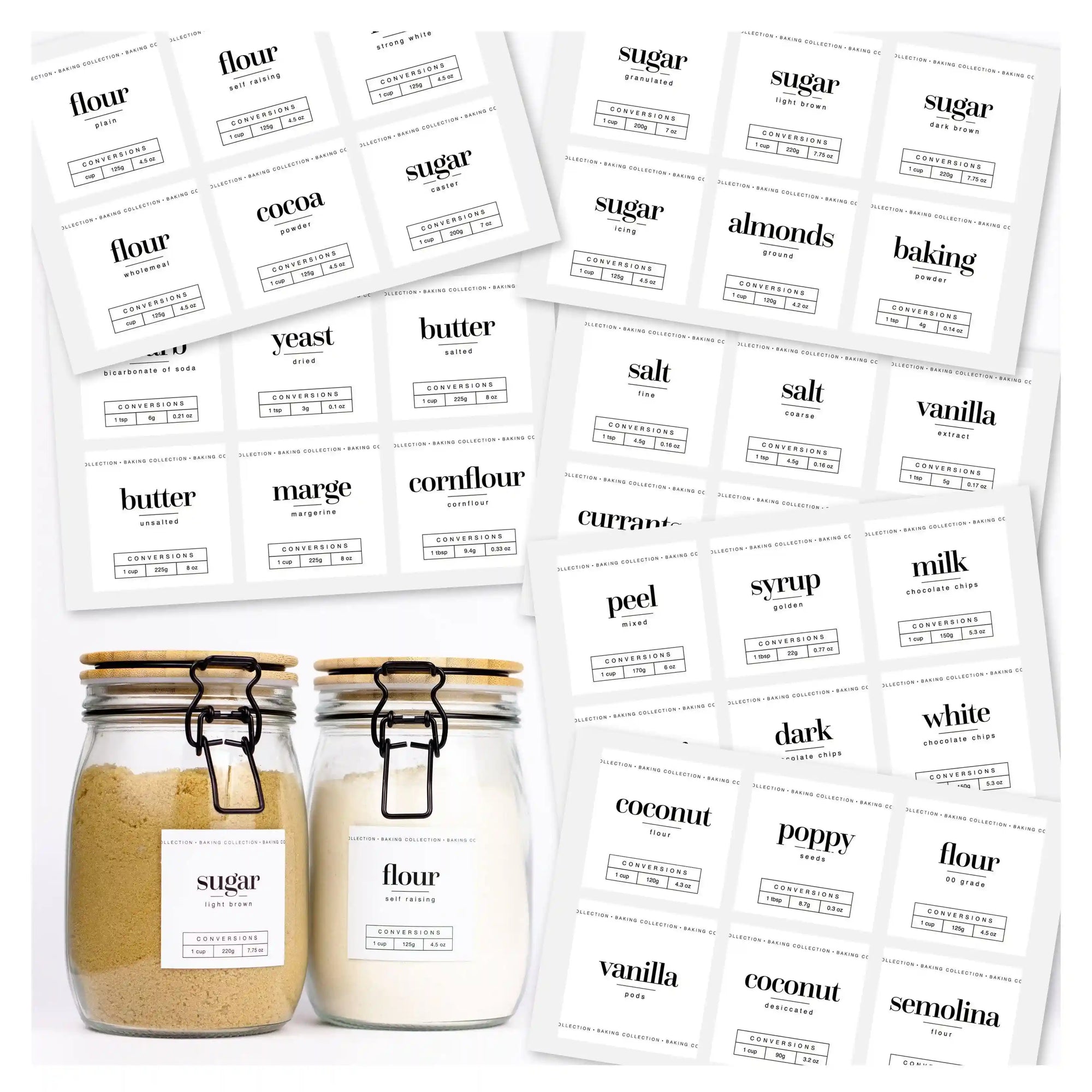 Baking Collection Pantry Labels