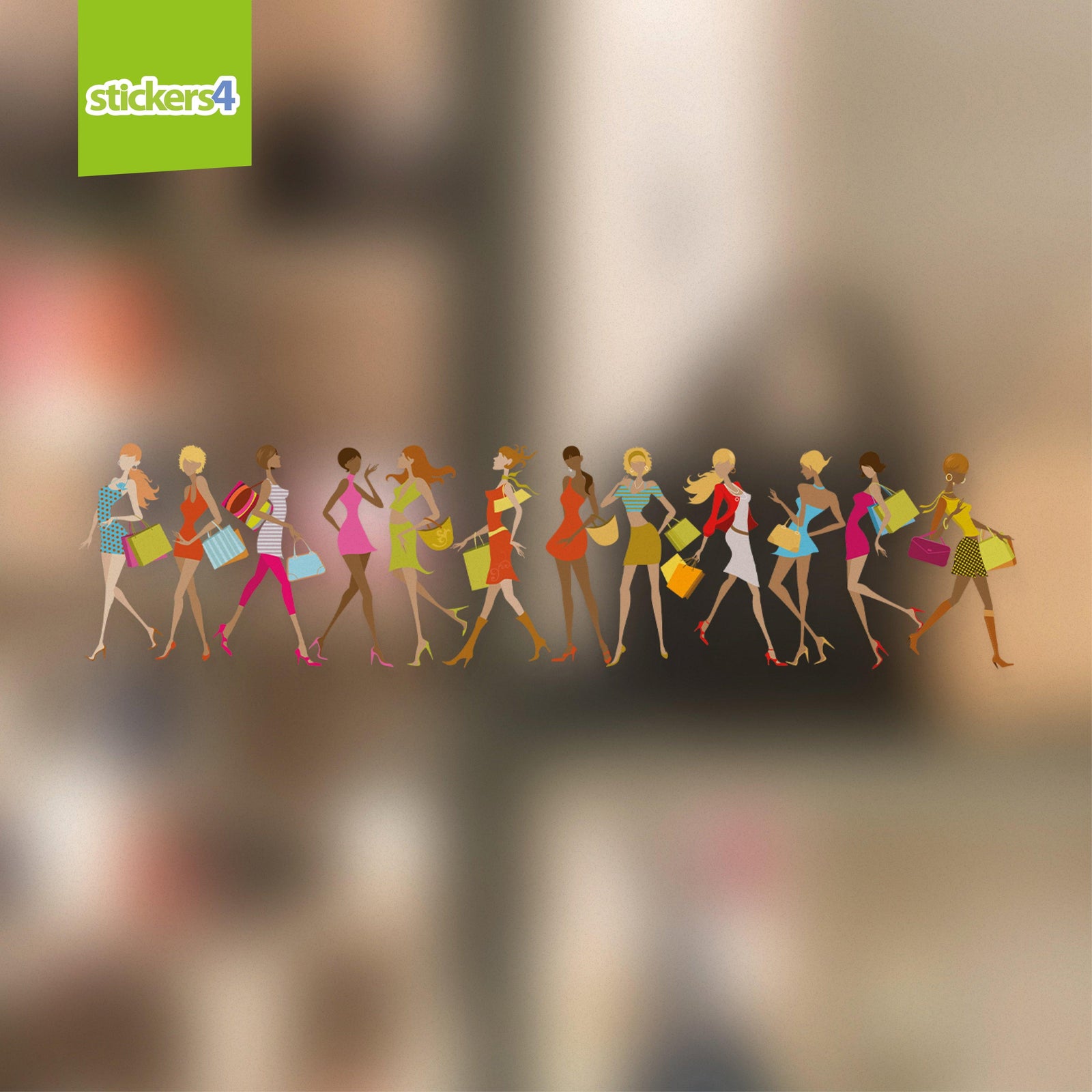 Fashion Girls Window Border Retail Window Display