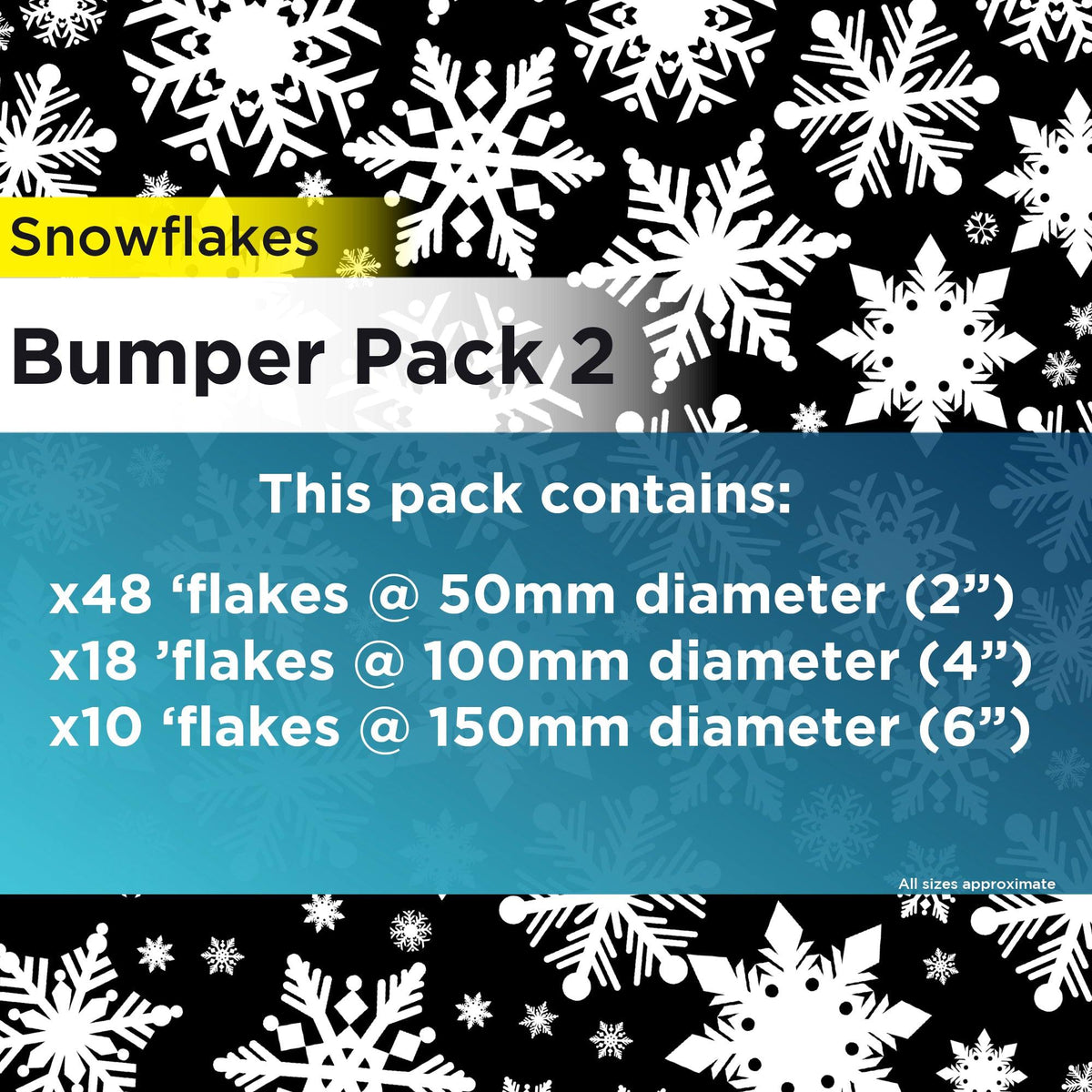 Snowflake Window Stickers: Bumper Pack 2 Christmas Window Display
