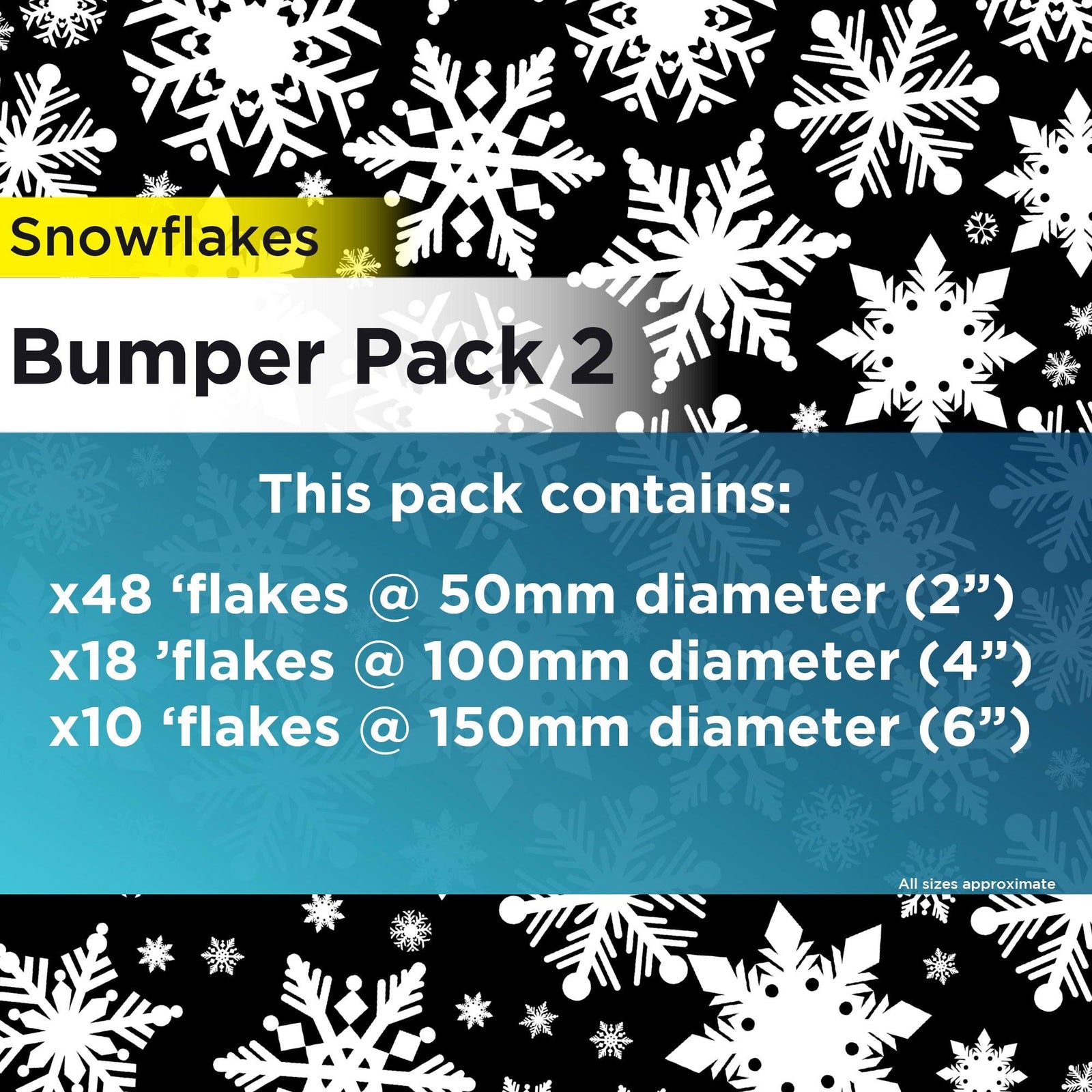 Snowflakes: Bumper Pack 2 Christmas Window Display