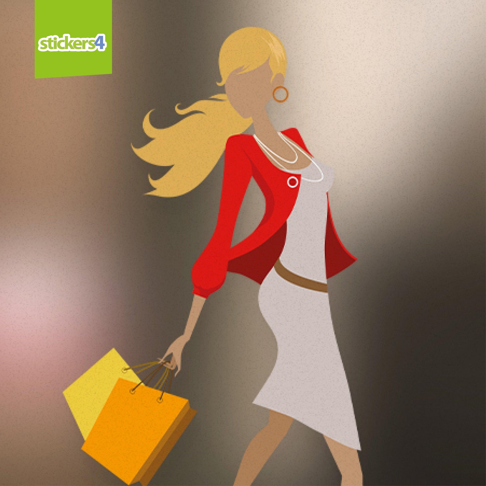 Fashion Girl Charlotte window cling Retail Window Display