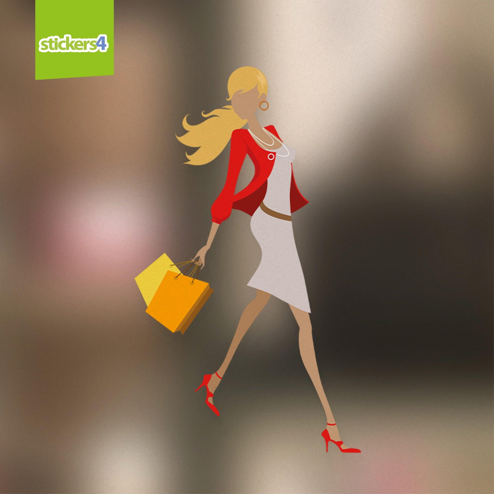 Fashion Girl Charlotte window cling Retail Window Display