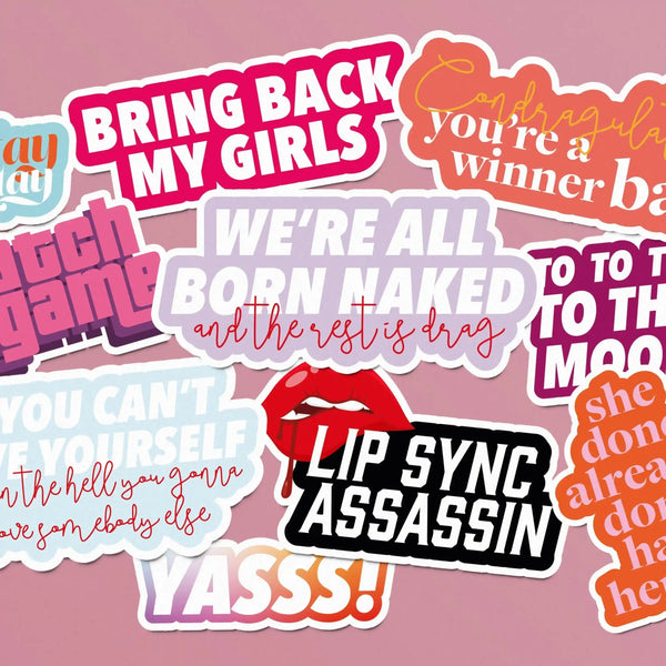 Drag Race Themed Stickers | Pack 1