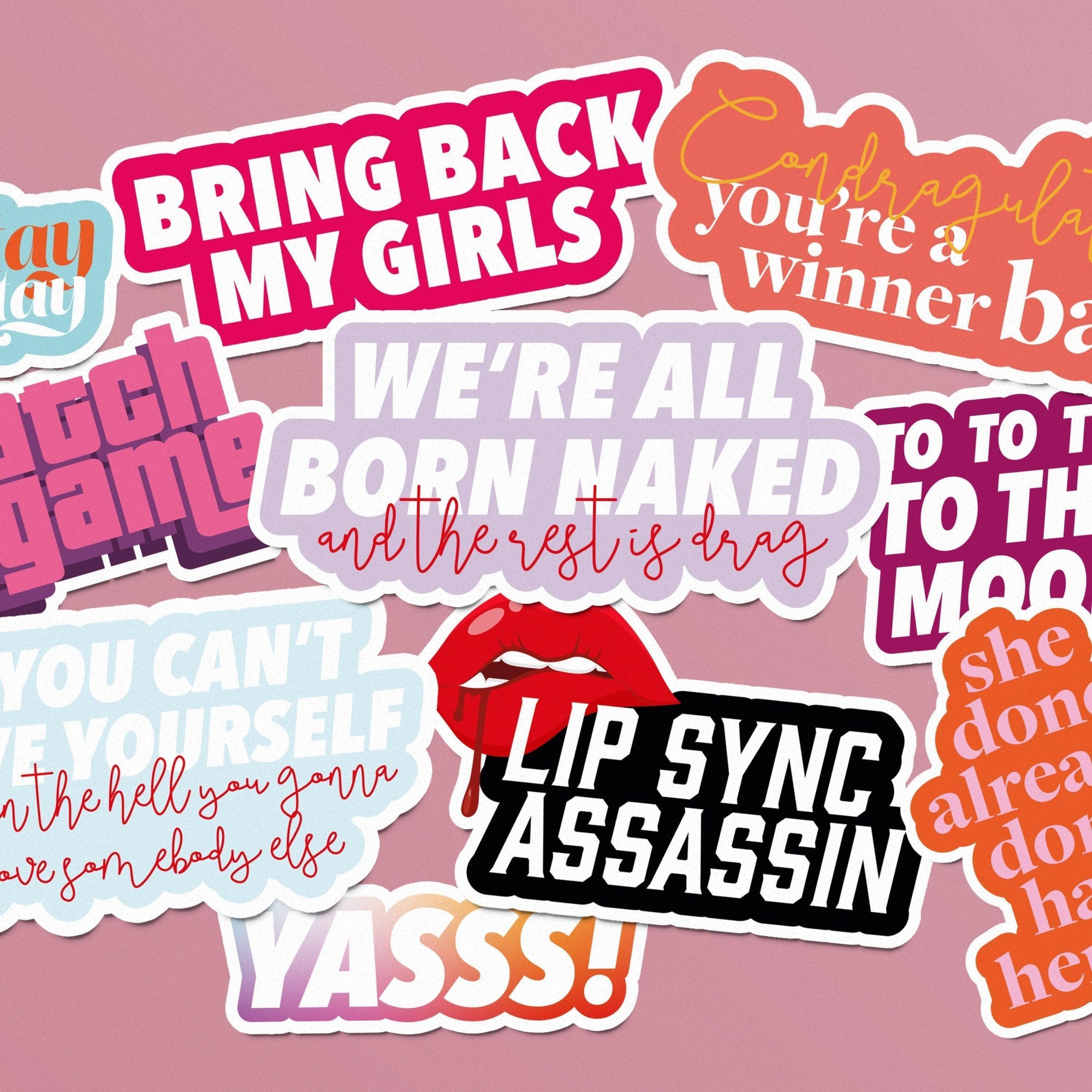 Drag Race Themed Stickers | Pack 1 Laptop Sticker