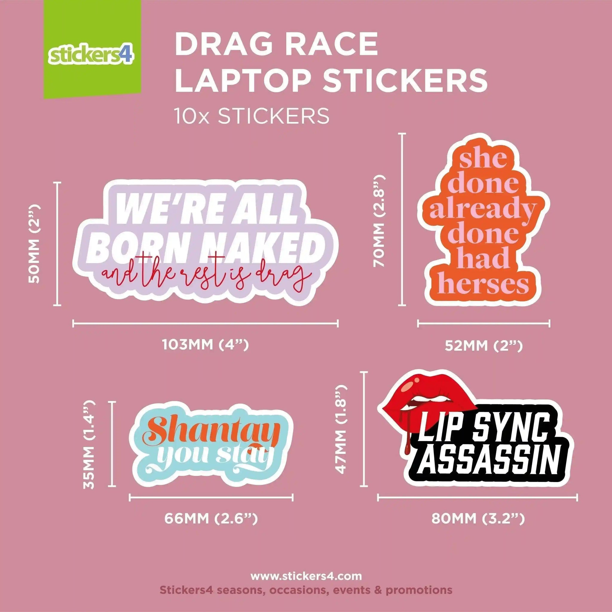 Drag Race Themed Stickers | Pack 1