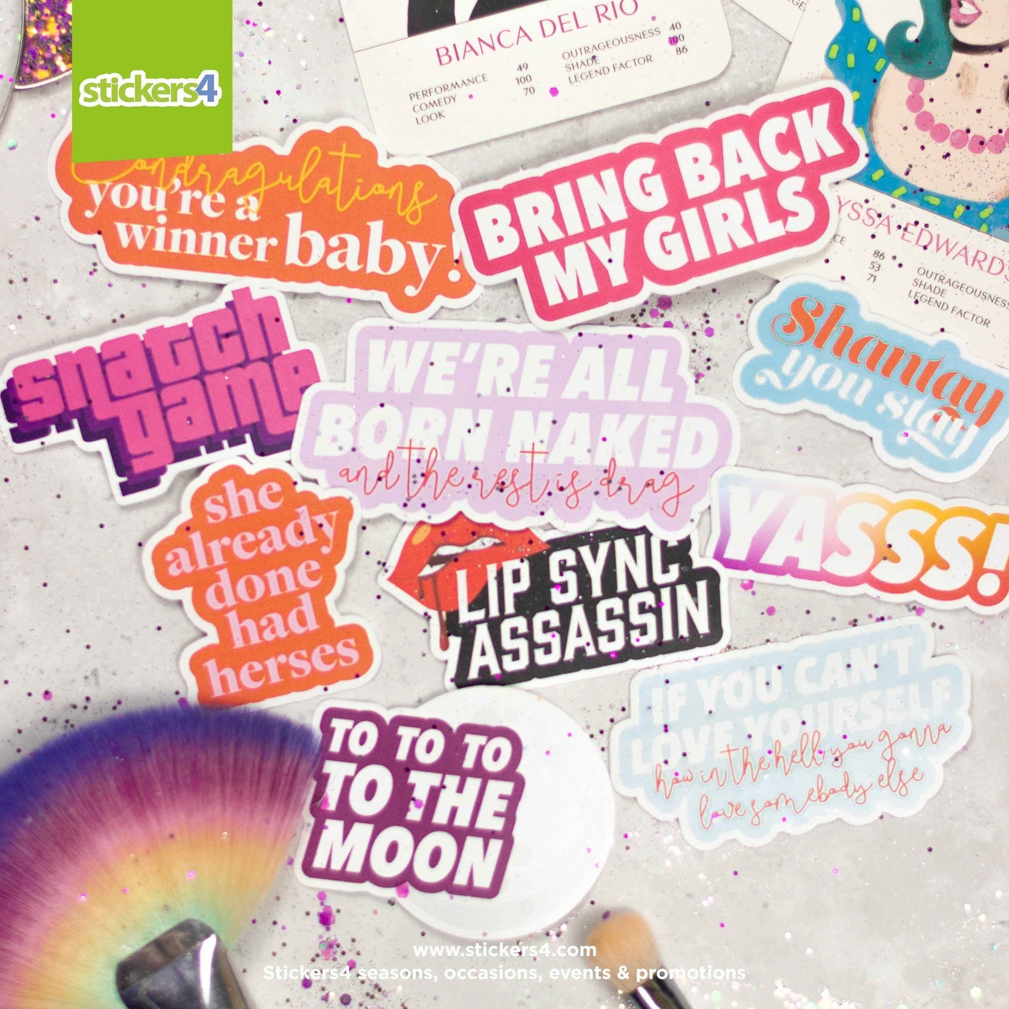Drag Race Themed Stickers | Pack 1