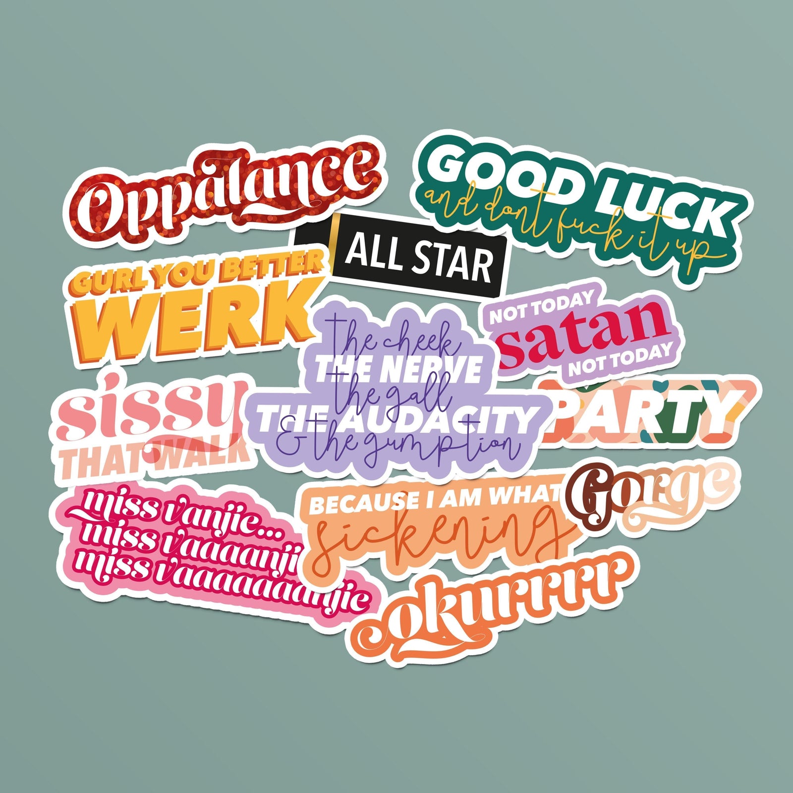 Drag Race Themed Stickers | Pack 2 Laptop Sticker