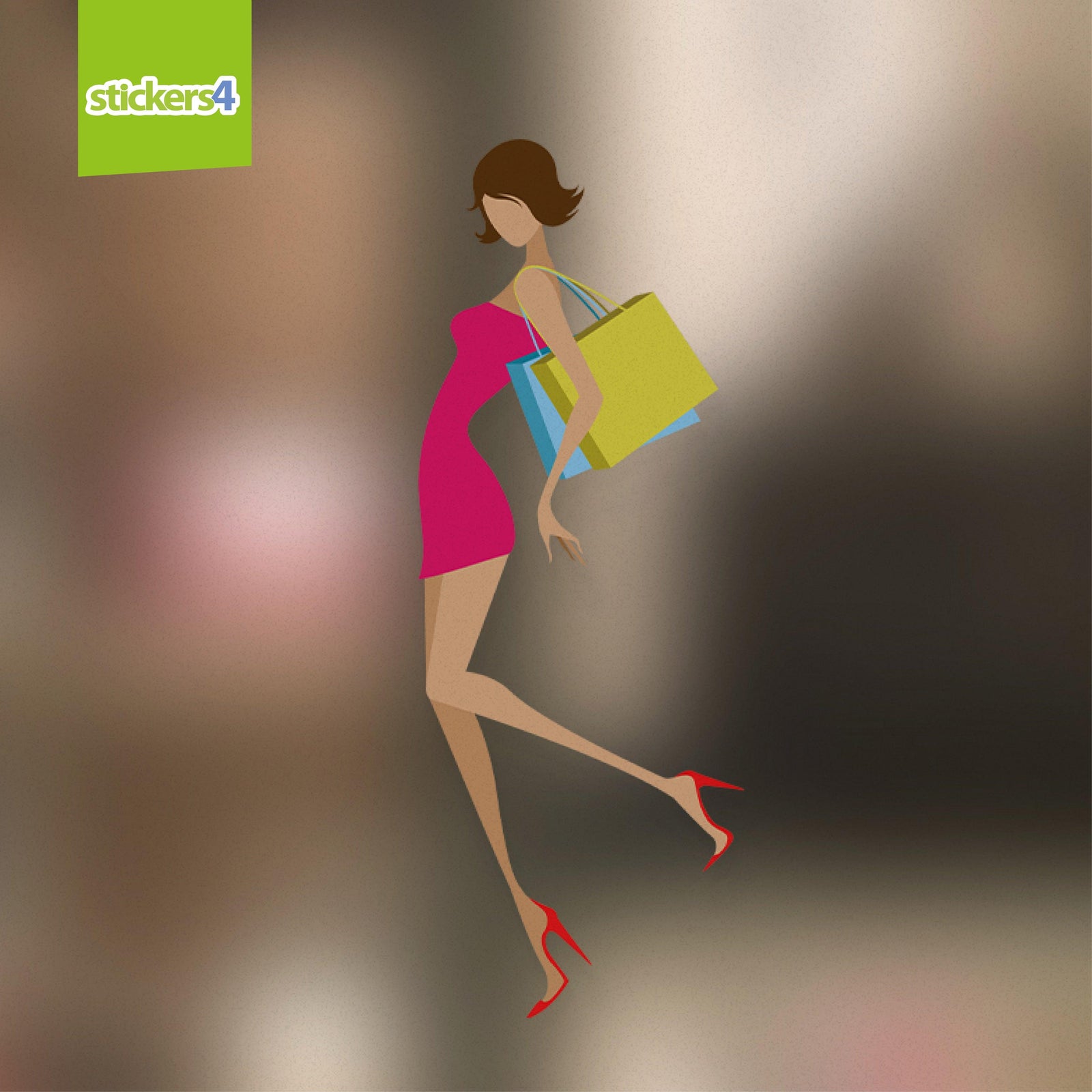 Fashion Girl Emma window cling Retail Window Display