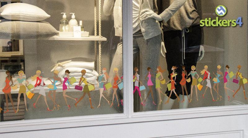 Fashion Girls Window Border Retail Window Display