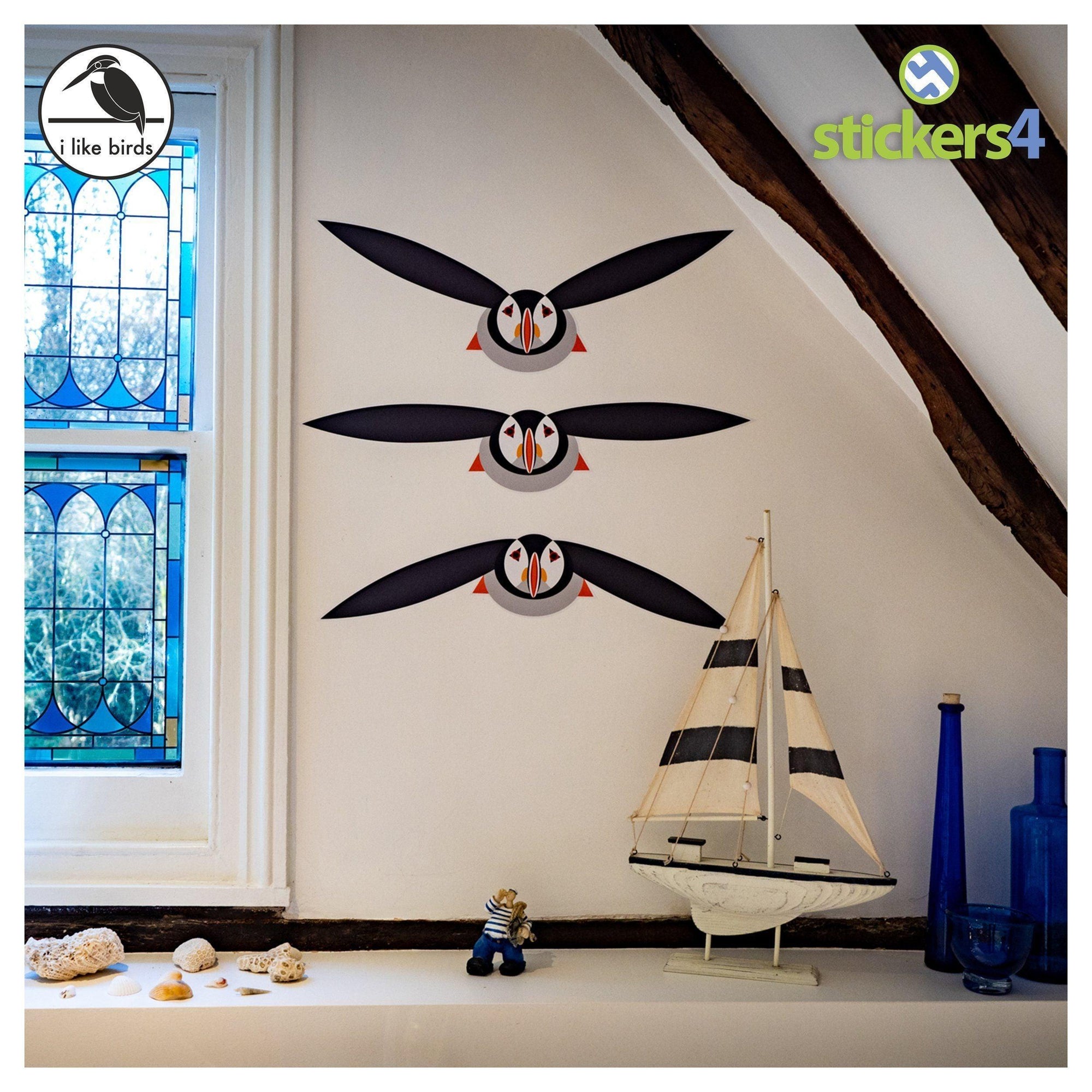 Flying Puffin Wall Stickers I Like Birds