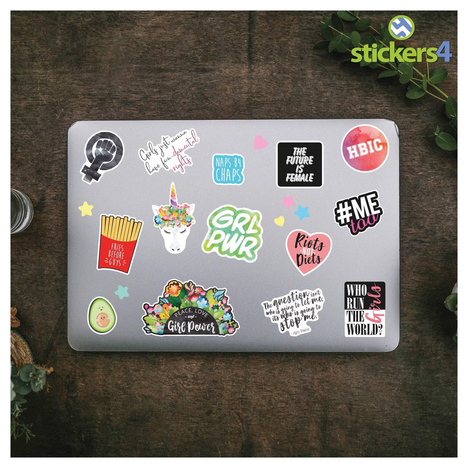 Girl Power Sticker Set Laptop Sticker