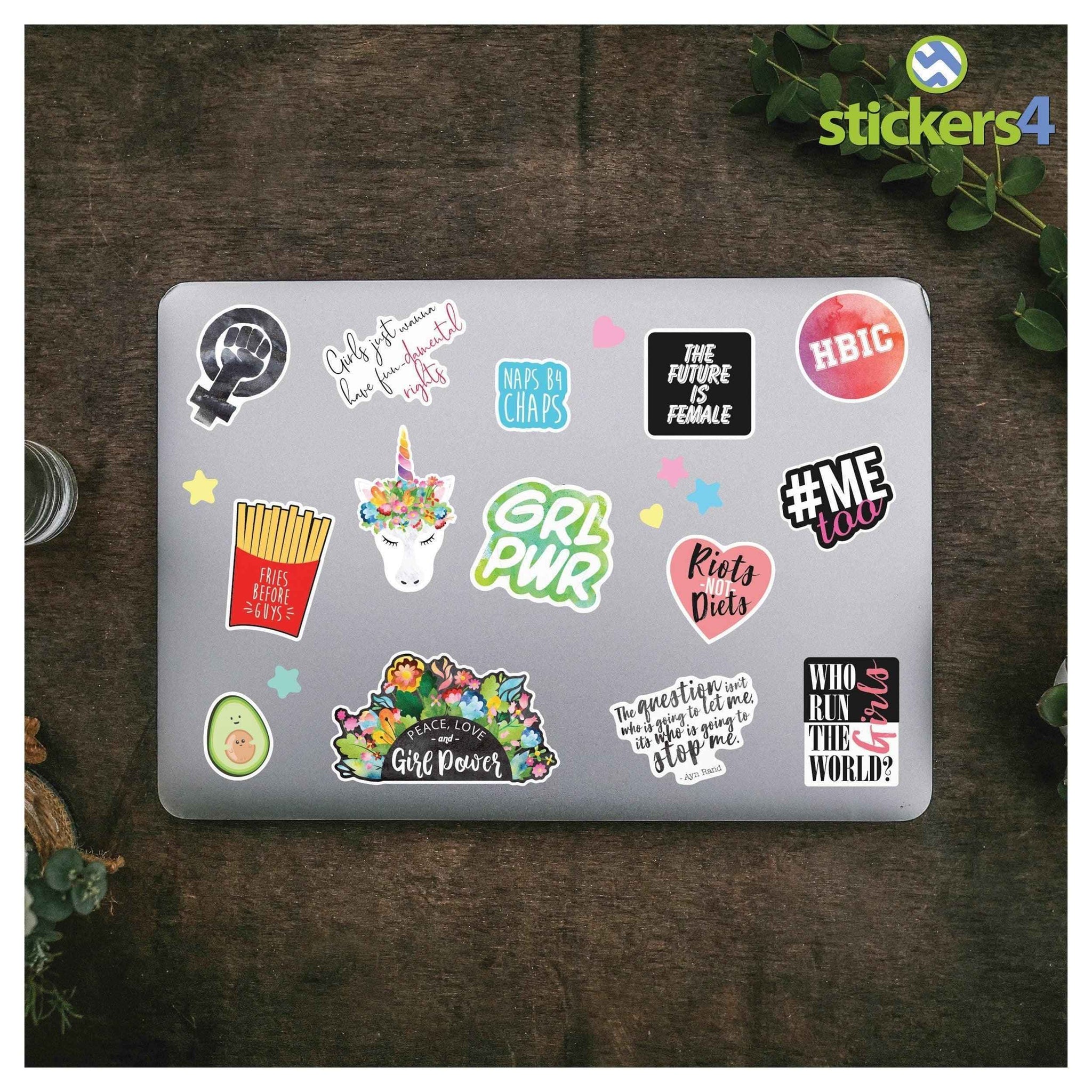 Girl Power Computer Sticker Girl power sticker pack | Decorative accessories set | Stickers4