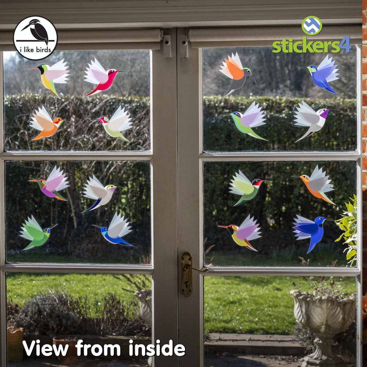 I Like Birds - Exotic Hummingbirds, Set of 16 Large Decorative Bird Strike Prevention