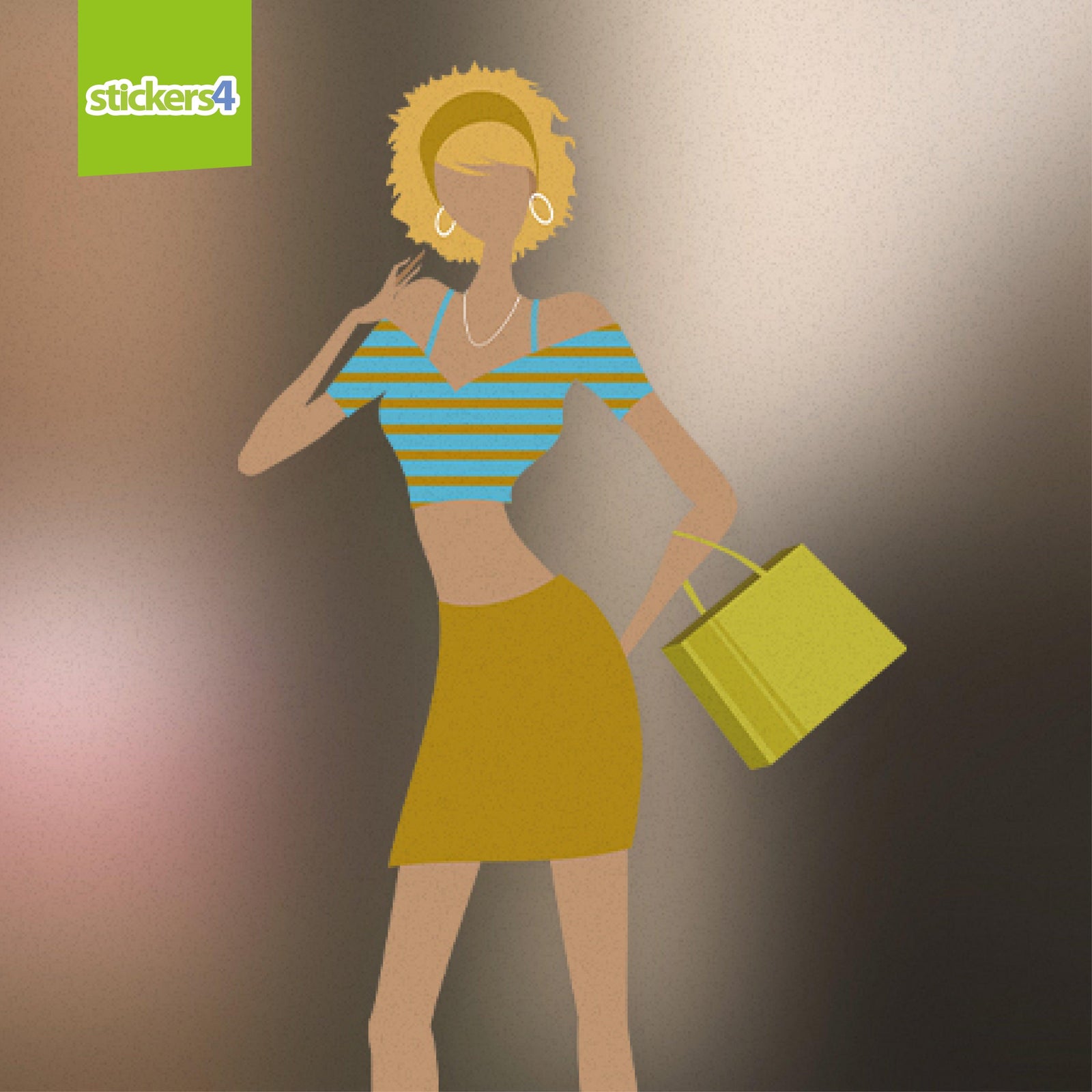 Fashion Girl Jennifer window cling Retail Window Display