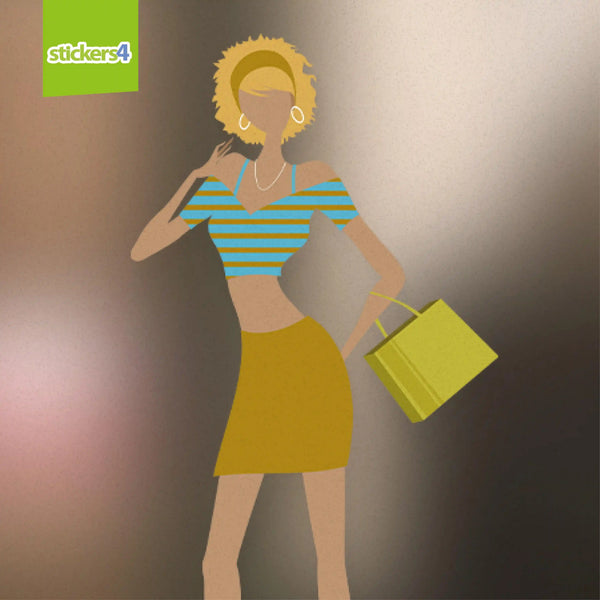 Fashion Girl Jennifer window cling Retail Window Display