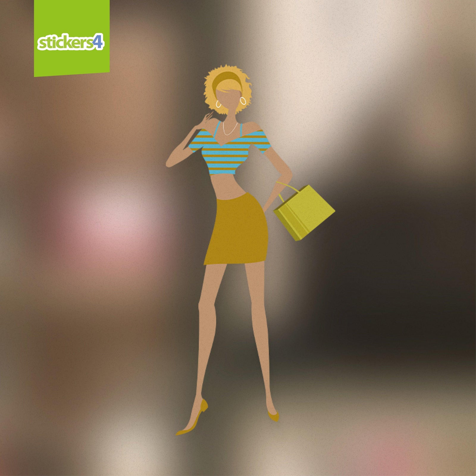 Fashion Girl Jennifer window cling Retail Window Display