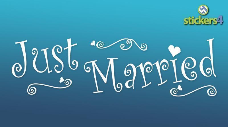 Just Married Static Cling Window Sticker v.1 Events