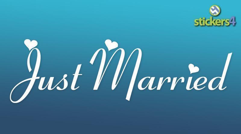 Just Married Static Cling Window Sticker v.2 Events