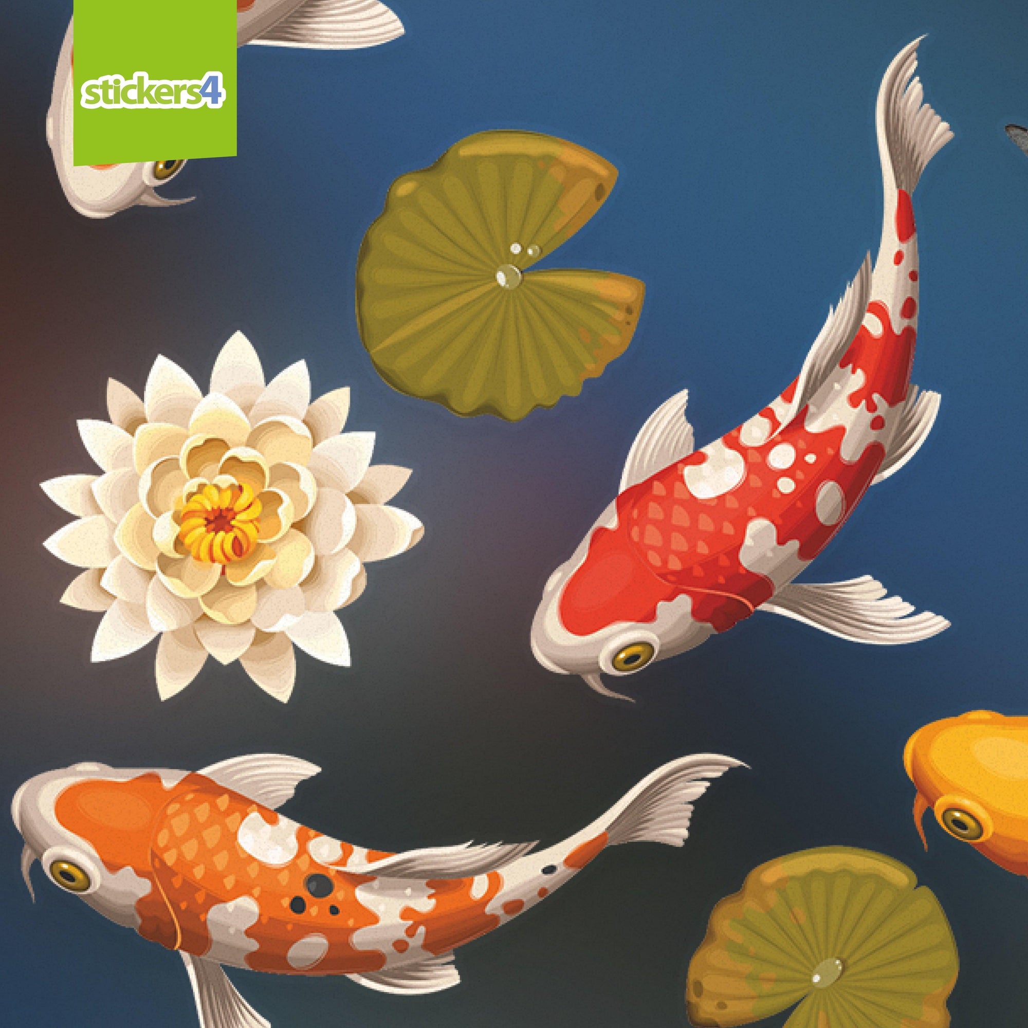 Koi & Lily Pad Stickers Perfect Anytime