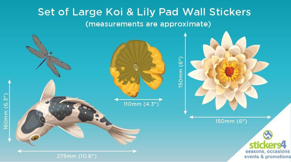 Koi &amp; Lily Pad Stickers Perfect Anytime