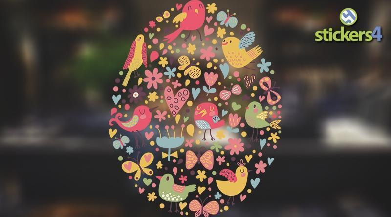Large Birdy Egg Easter Window Cling Easter