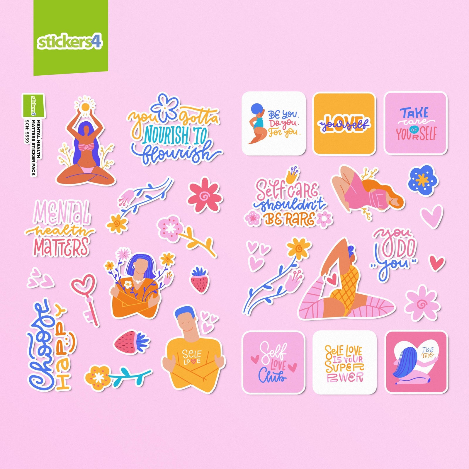 Mental Health Matters Laptop Sticker Pack Laptop Sticker