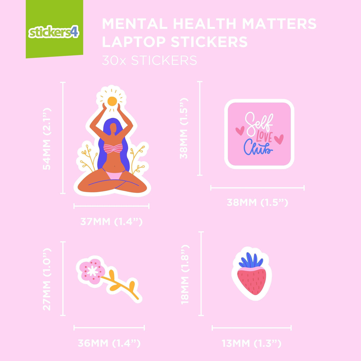 Mental Health Matters Laptop Sticker Pack Laptop Sticker