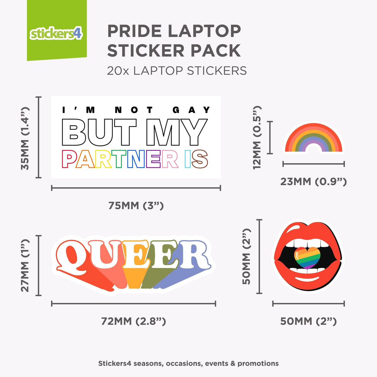 Pride Laptop Pack V2 - Celebrate Pride Month Laptop Sticker