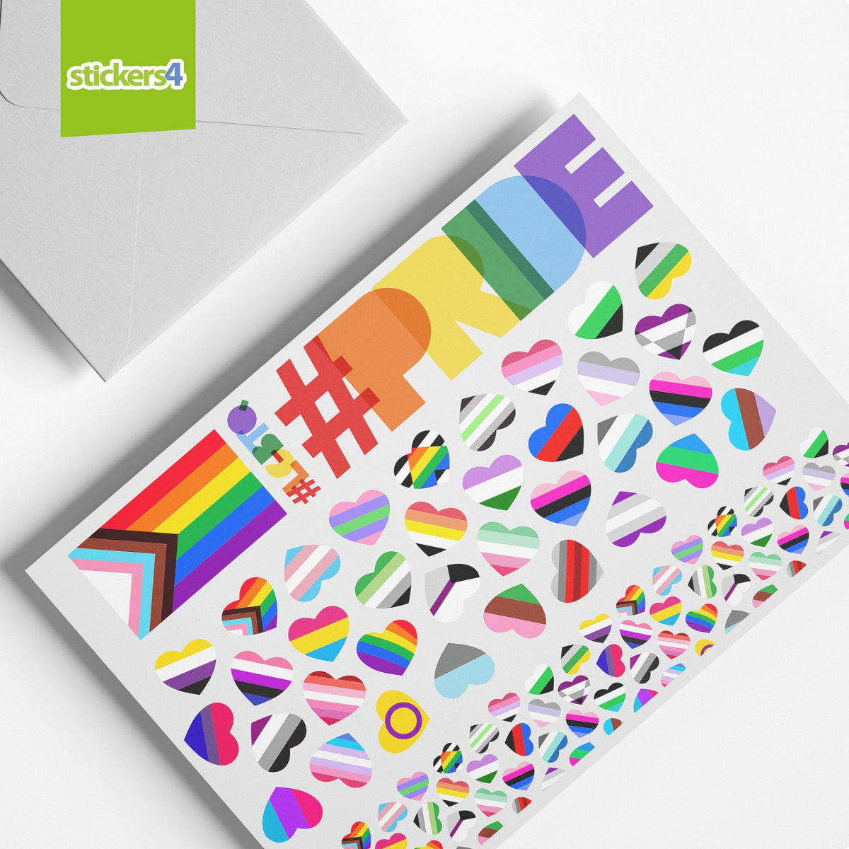 Pride Heart Laptop Pack - Celebrate Pride Month Laptop Sticker