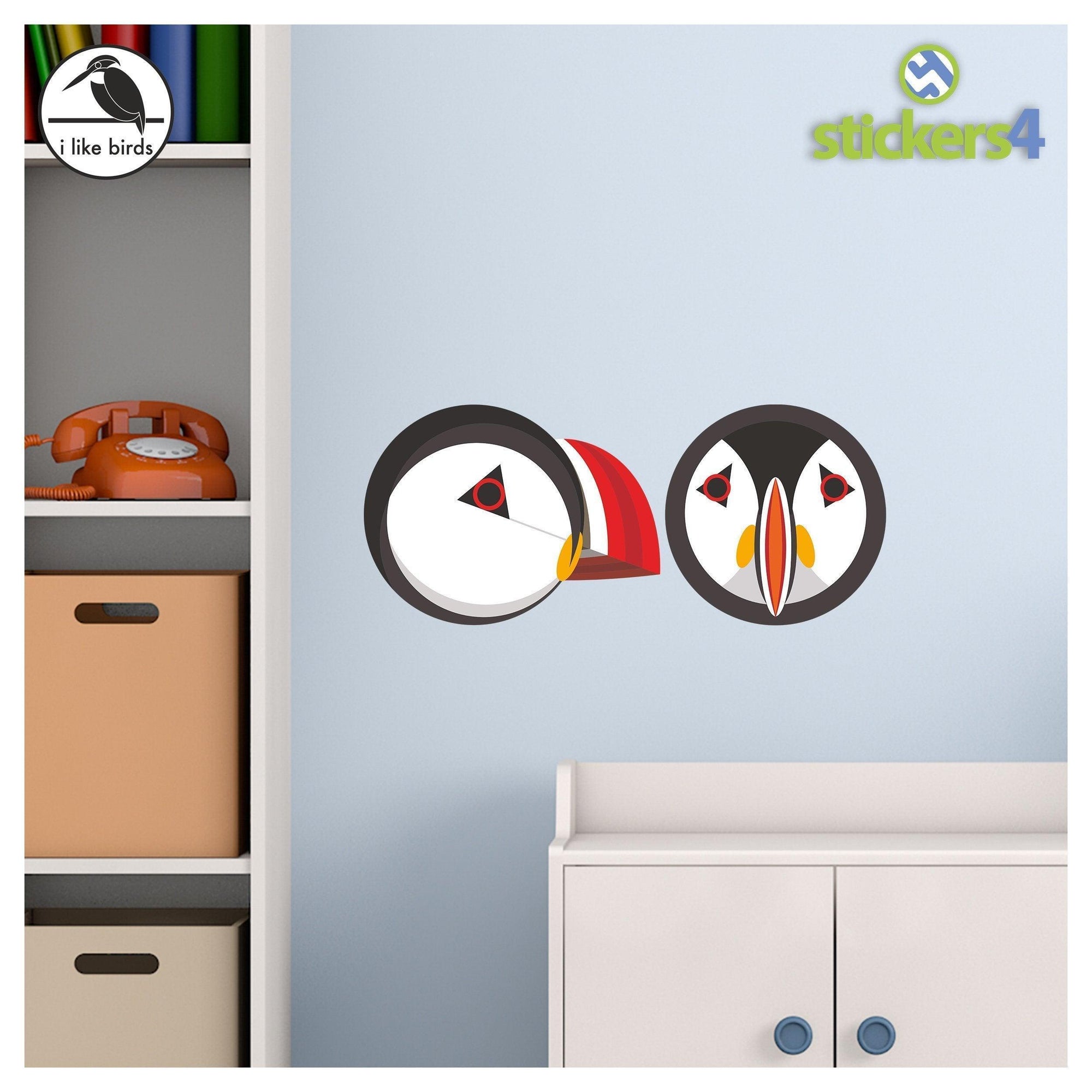 Puffin Head Wall Stickers I Like Birds