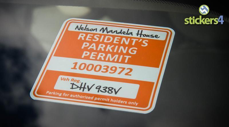 Resident's Parking Permit Window Sticker Your Business