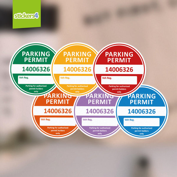 Parking Permit Window Stickers | Custom Parking Permits | Stickers4