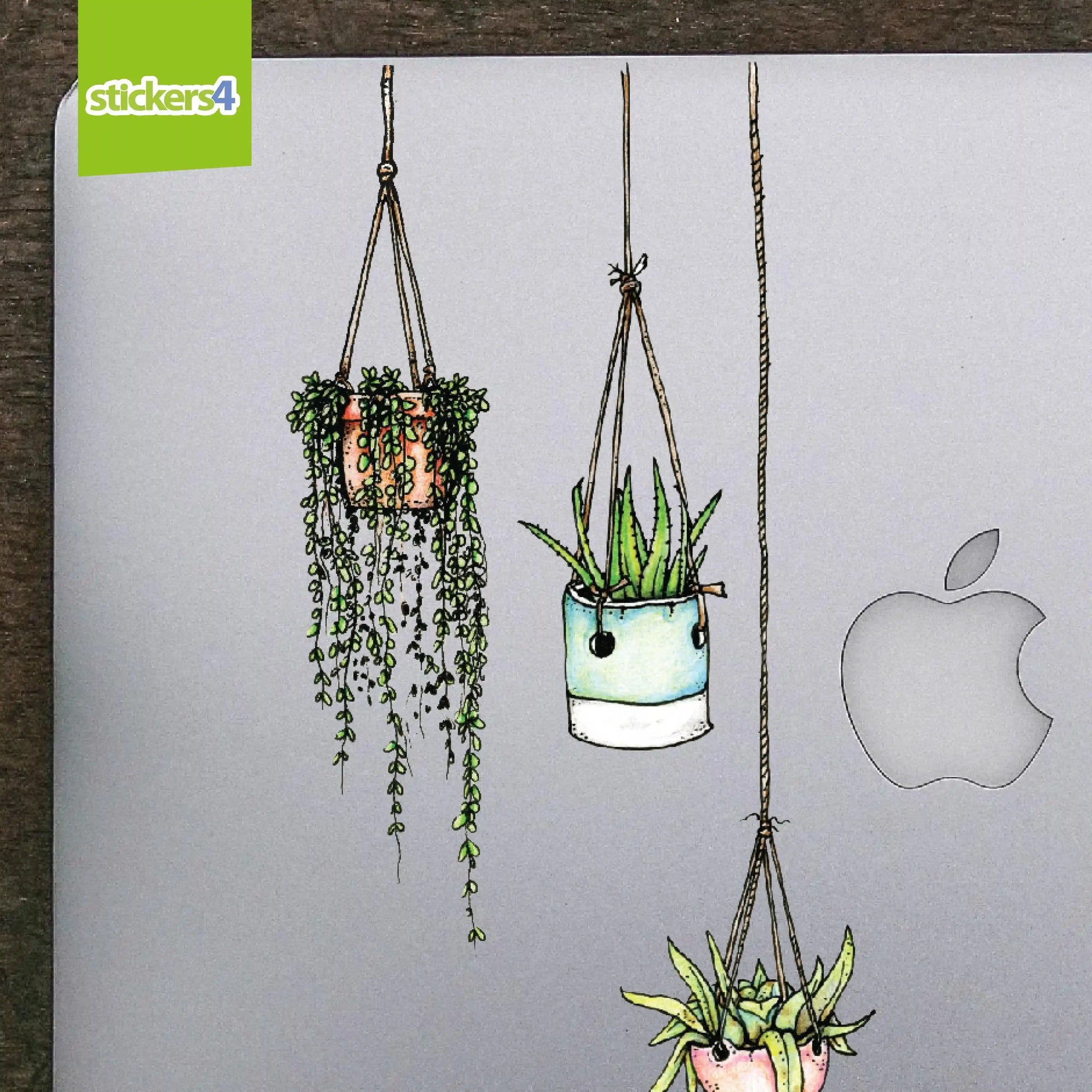 hanging plant stickers Hanging plant decal stickers | Laptop stickers