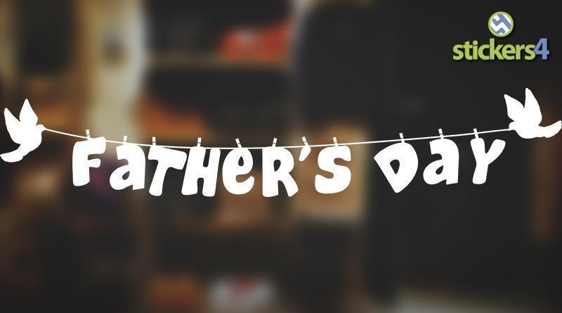 Small Father&#39;s Day Window Sticker with Birds Occasions