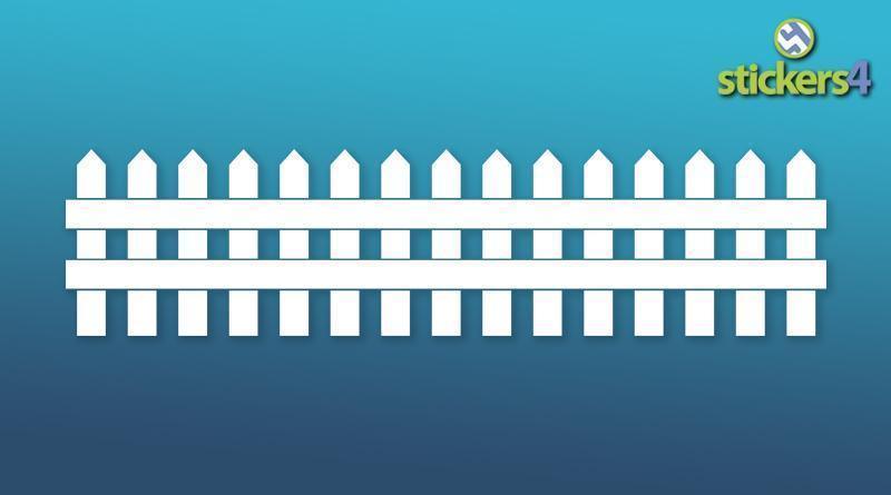 Small Picket Fence Window Cling Border Sticker Perfect Anytime
