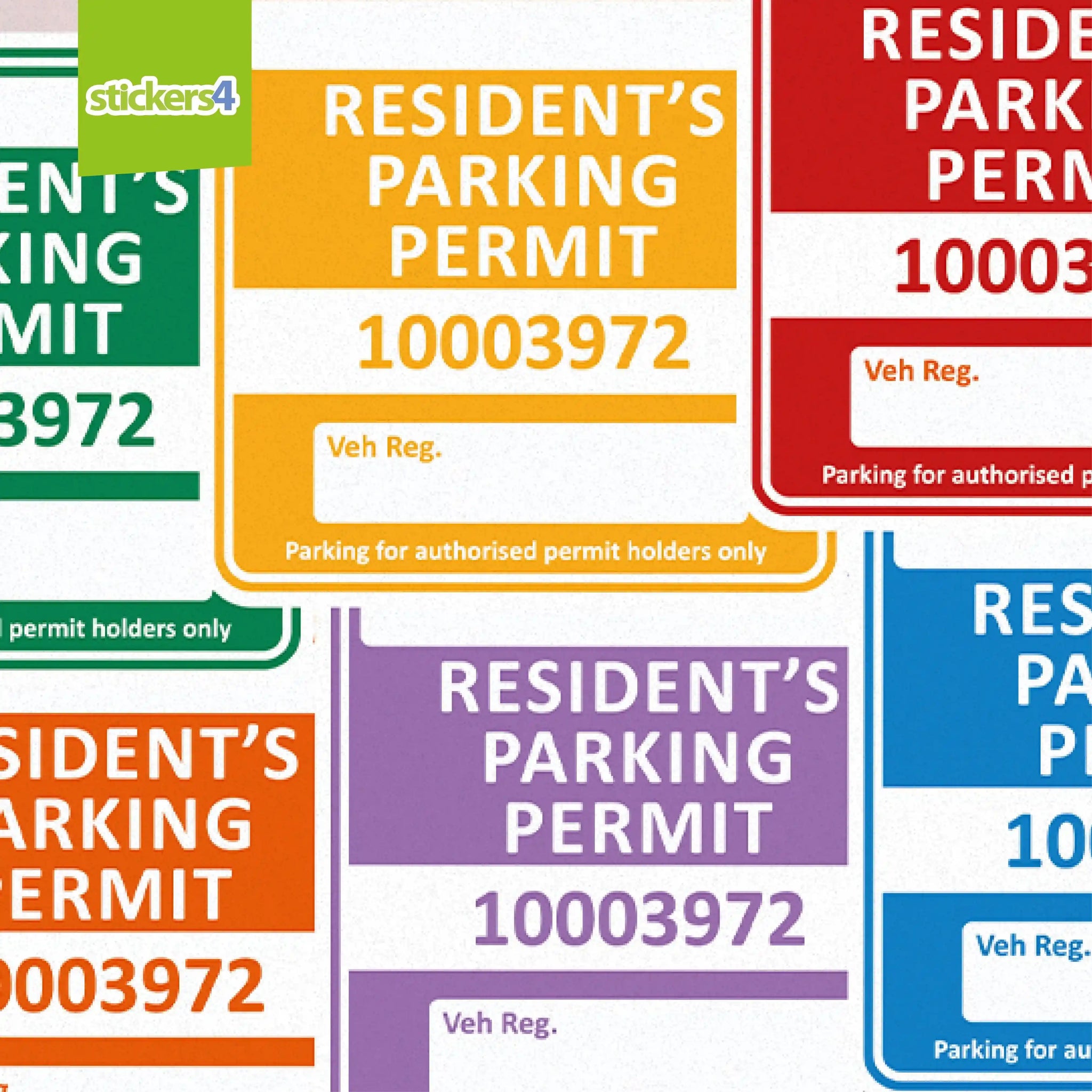Resident's parking permit window sticker