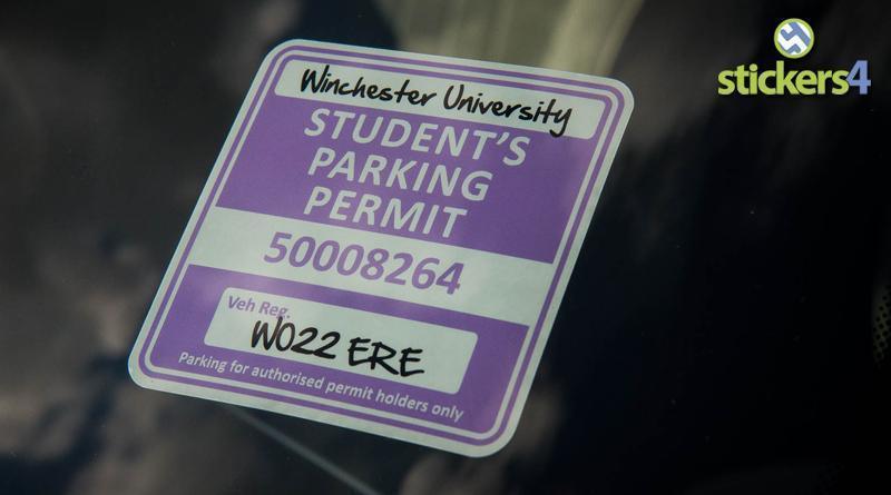 Student&#39;s Parking Permit Window Sticker Your Business