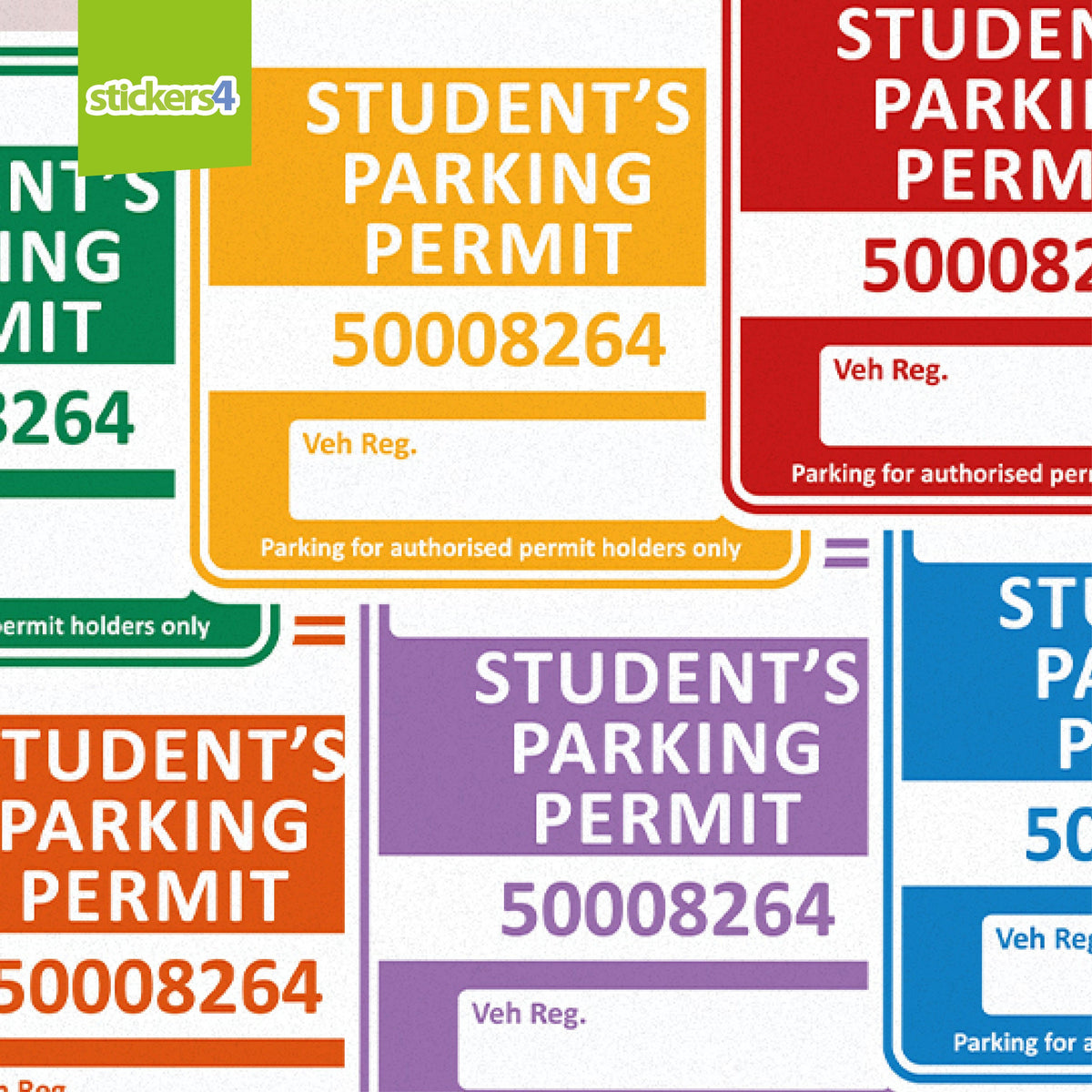 Student&#39;s Parking Permit Window Sticker Your Business