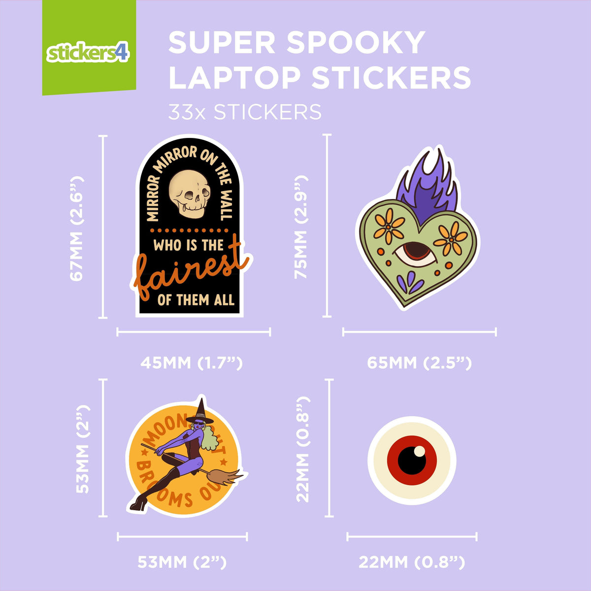 Super Spooky Laptop Sticker Pack Laptop Sticker