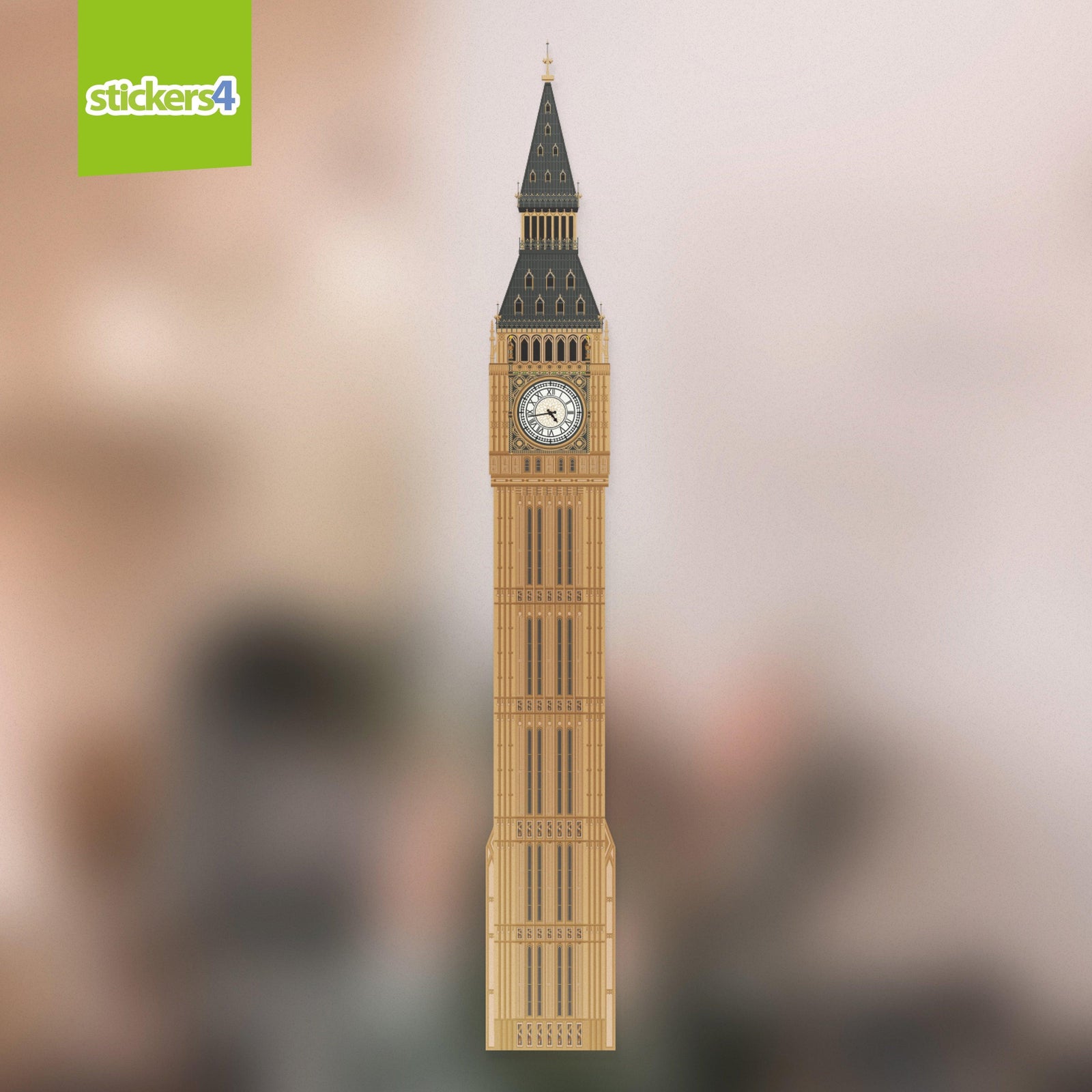 Big Ben - Static Cling Window Sticker 