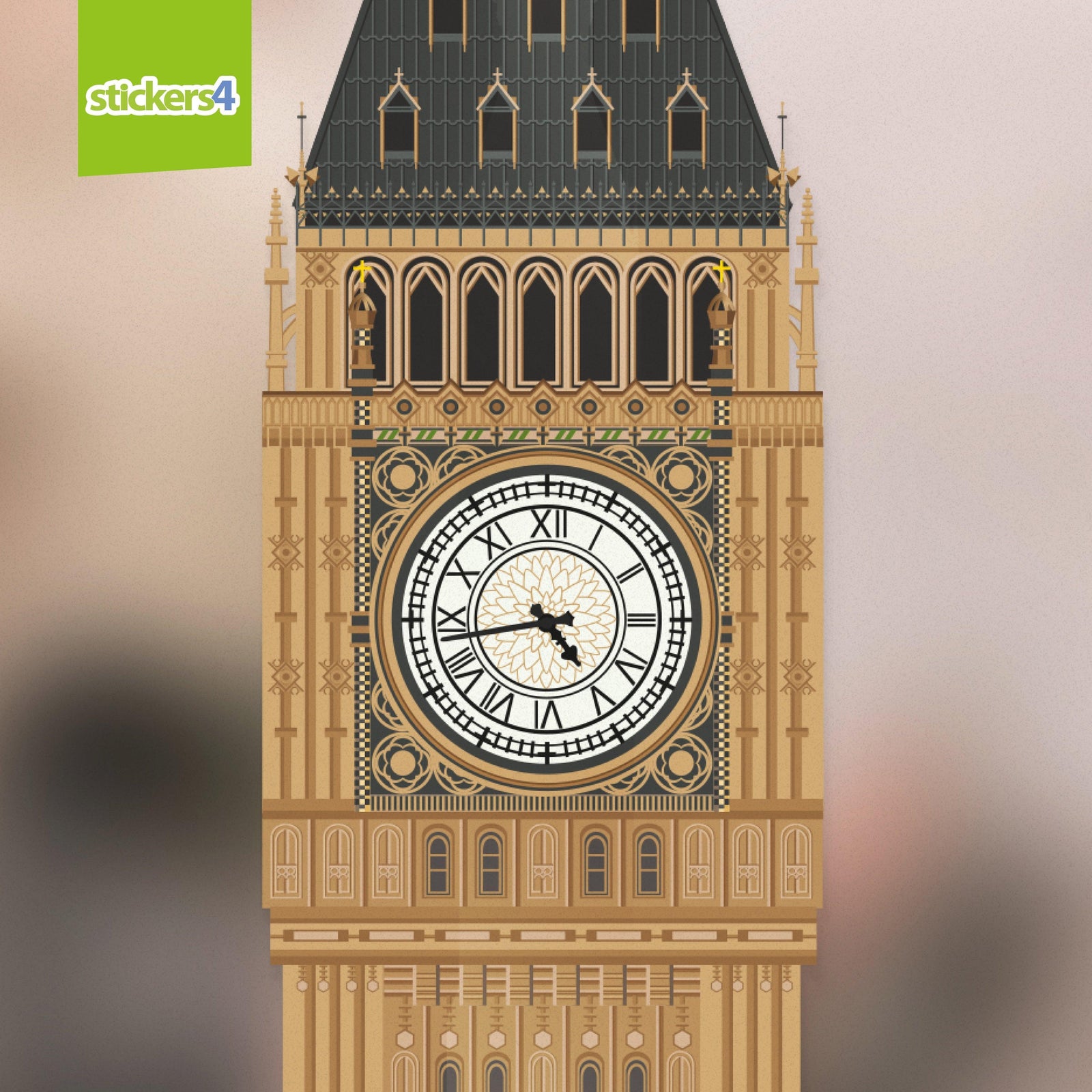 Big Ben - Static Cling Window Sticker 