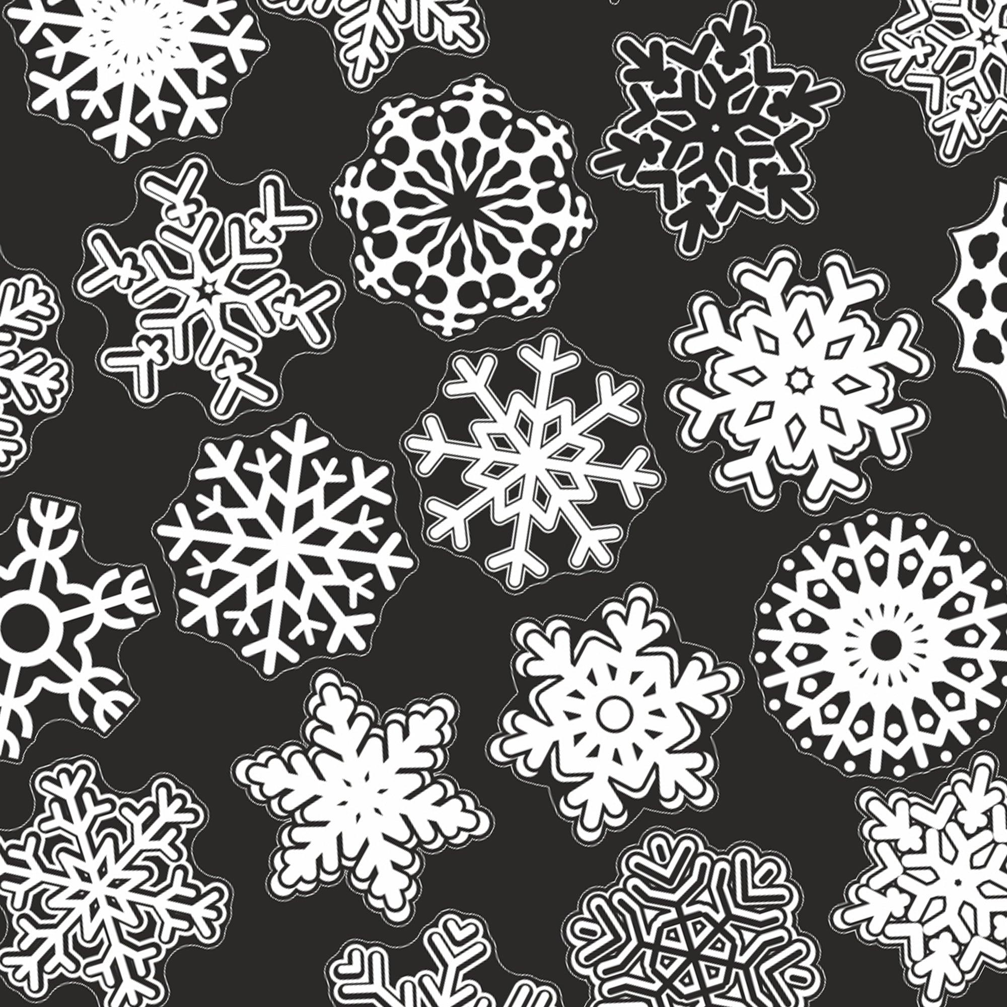 40 Unique 75mm Diameter Snowflakes Christmas Window Display