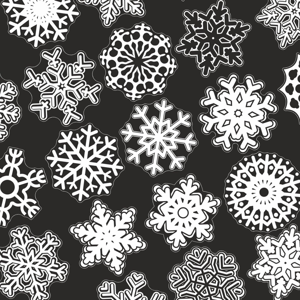 40 Unique 150mm Diameter Snowflakes Christmas Window Display