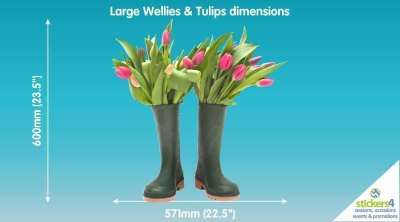 Wellies and Tulips Seasonal Window Display